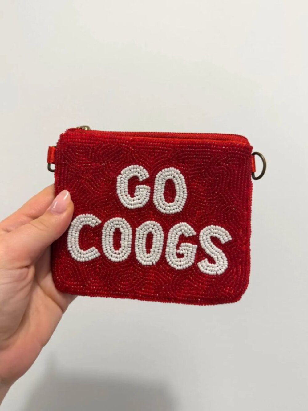 University Of Houston Beaded Coin Purse | Go Coogs Beaded Coin Purse